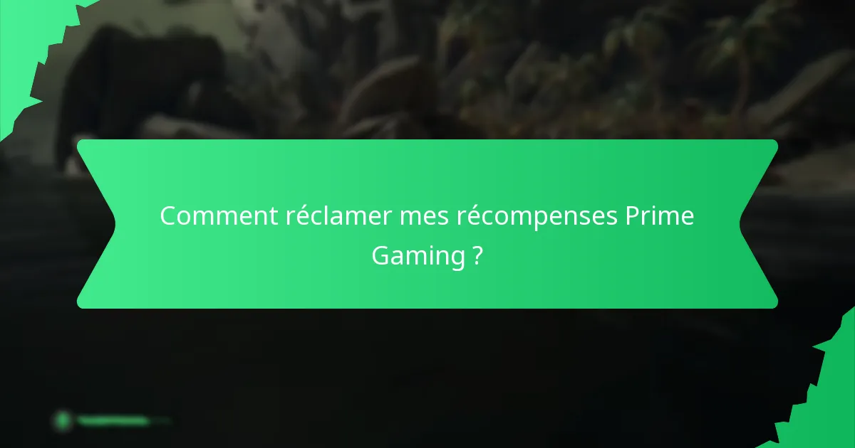 Quels objets échangeables sont disponibles via Prime Gaming ?