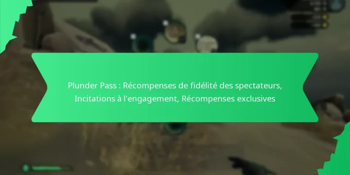 Plunder Pass : Récompenses de fidélité des spectateurs, Incitations à l’engagement, Récompenses exclusives