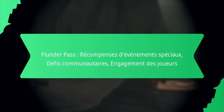 Plunder Pass : Récompenses d’événements spéciaux, Défis communautaires, Engagement des joueurs