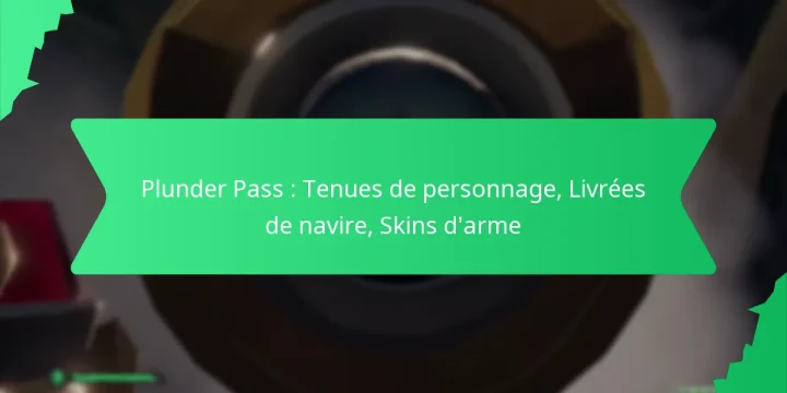 Plunder Pass : Tenues de personnage, Livrées de navire, Skins d’arme