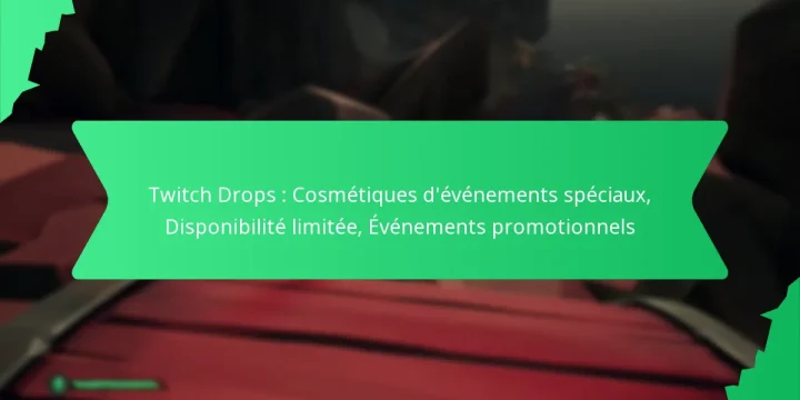 Twitch Drops : Cosmétiques d’événements spéciaux, Disponibilité limitée, Événements promotionnels