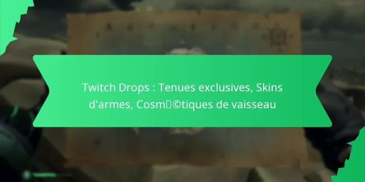 Twitch Drops : Tenues exclusives, Skins d’armes, Cosmétiques de vaisseau